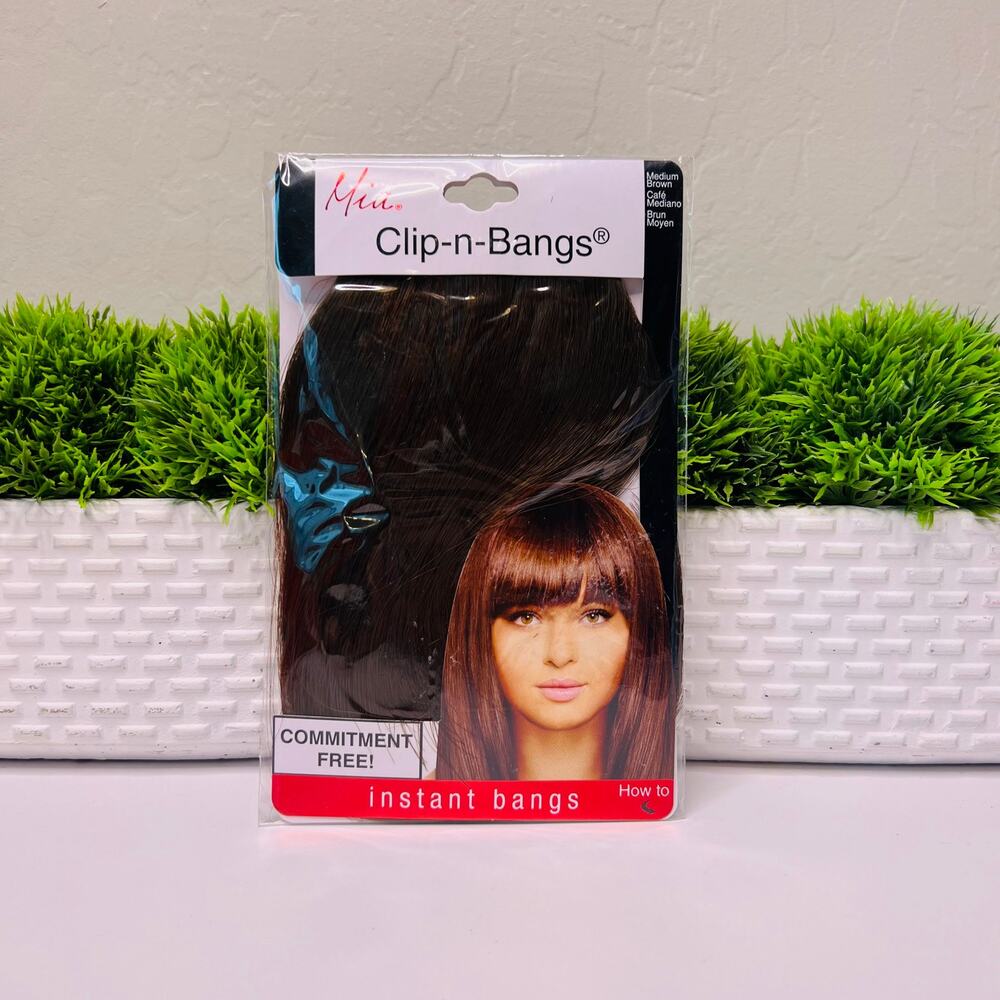 Mia Clip-n-Bangs, Commitment Free, Instant Bangs